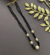 Mangalsutra Handcrafted In Black Spinal Beads With Ad Balls By Gehna Shop Mangalsutras